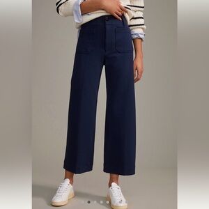 NEW Anthropologie The Colette Ponte Crop Wide-Leg Pants by Maeve